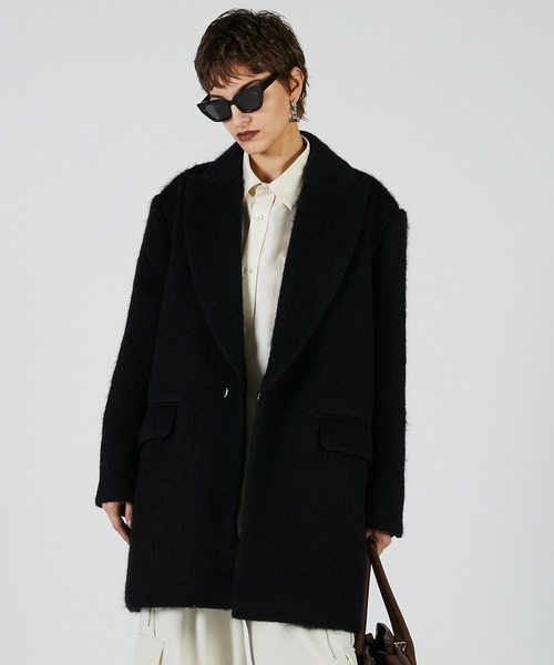 セール】モヘアシャギーテーラードコート / Mohair Shaggy Tailored