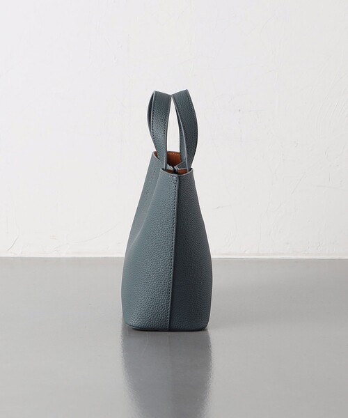 ユナイテッドアローズ UA M/F TOTE XS ブルー シボ 合皮 トート UNITED