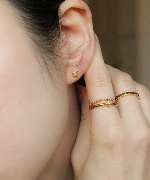 WEB限定】K18vermeil ダイヤモンド スターリング（リング）｜NOIR DE