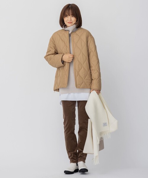 洗える】中綿キルティング ショート ブルゾン（ダウンジャケット