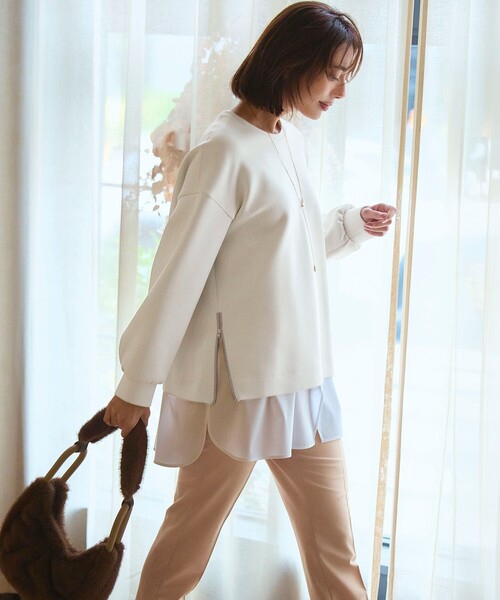 セール】【VERY掲載/洗える】コットンエアーダンボール サイドジップ