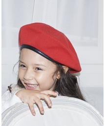 キッズのハンチング/ベレー帽（レッド/赤色系）ファッション通販