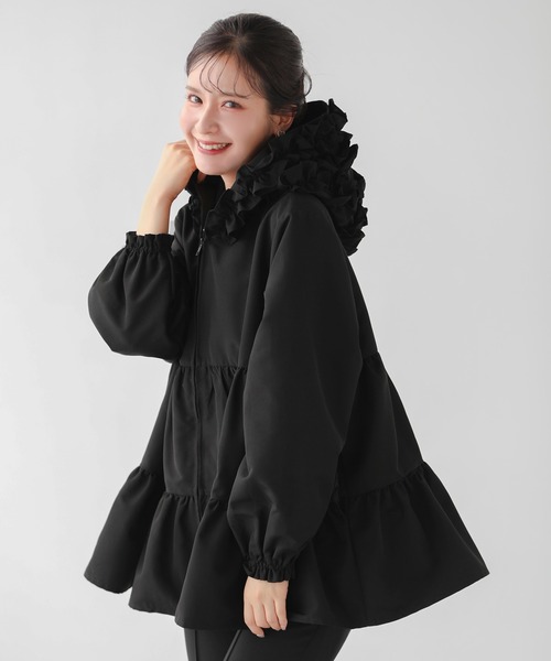 セール】フリルフードティアードジャケット（その他アウター）｜Fit