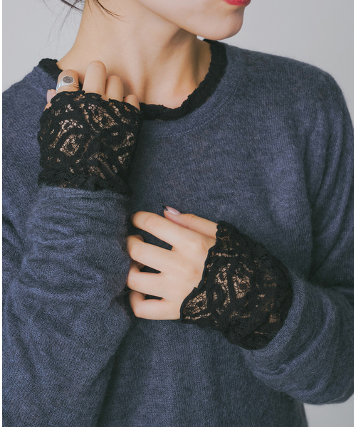 追加2》ペイズリー ストレッチレースプルオーバー（Tシャツ/カットソー
