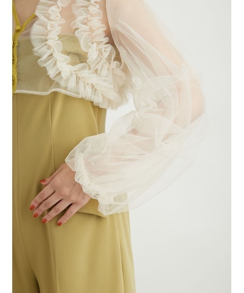 LILY BROWN（リリーブラウン）の「チュールボレロセットコンビネゾン