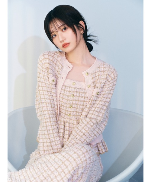 ツイードニットカーディガン（カーディガン/ボレロ）｜LILY BROWN