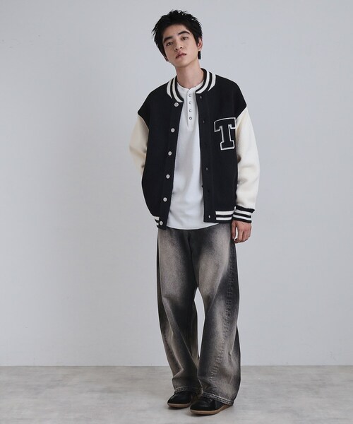 セール】ダブルジャカードニットスタジャン（スタジャン）｜tk.TAKEO