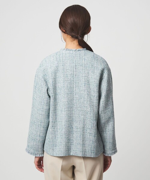 セール】［size SHORTあり］ミックス ツイードライク ポケット ノー