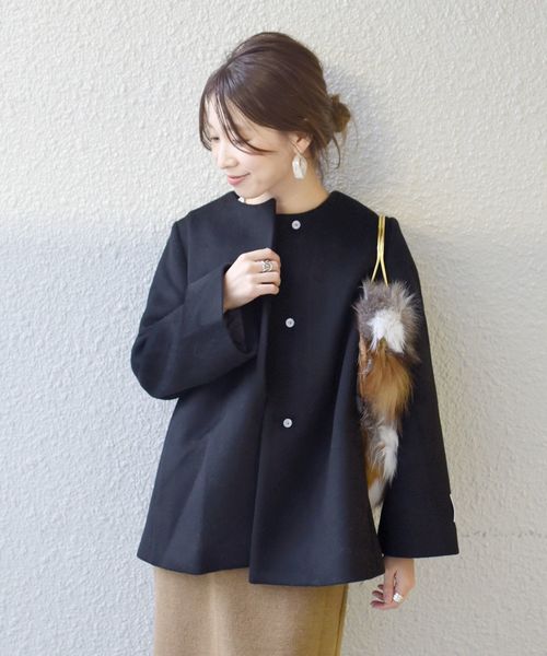 SHIPS（シップス）の「ノーカラーショートコート◇（その他アウター
