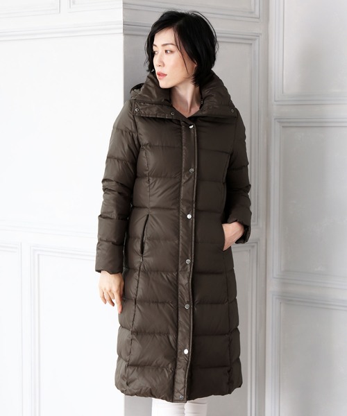 Filomo]ダウンコートロングダウン90%ラクーンファーフード付き（ダウン