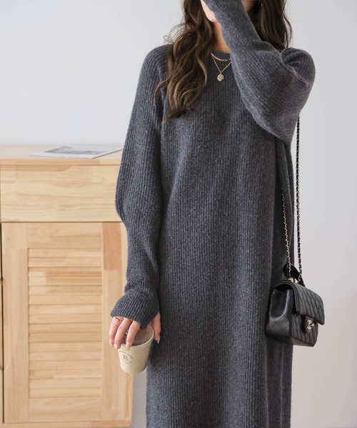 ゆみちゃん✨】❤️プラージュ✨サイズF✨リブニットワンピース✨ ゆみ