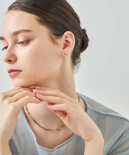 ete（エテ）の「○[ロウ] ラウンドプレート ピアス（ピアス（両耳用