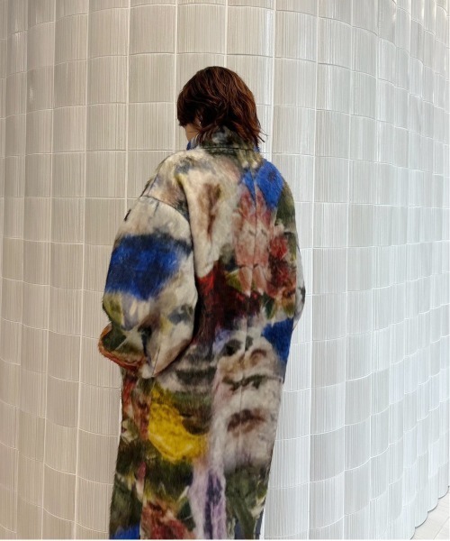 Ameri（アメリ）の「UND TEXTURE ART FLOWER SHAGGY COAT（チェスター