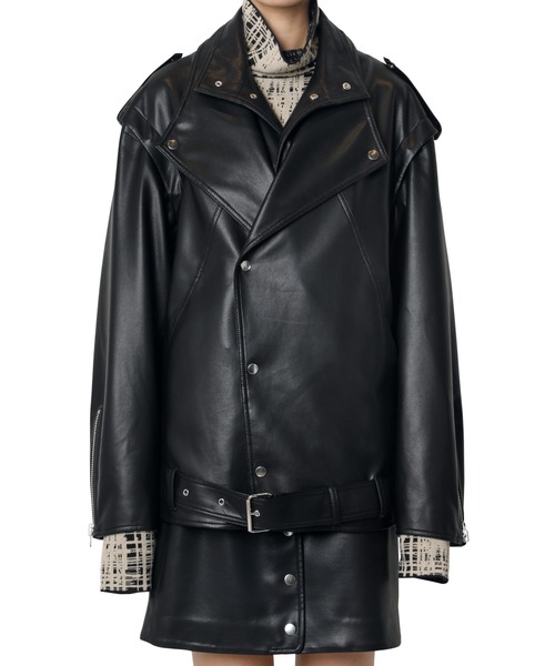 LE CIEL BLEU（ルシェルブルー）の「フェイクレザーバイカージャケット