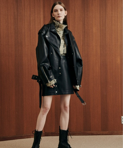 LE CIEL BLEU（ルシェルブルー）の「フェイクレザーバイカージャケット