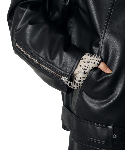 LE CIEL BLEU（ルシェルブルー）の「フェイクレザーバイカージャケット