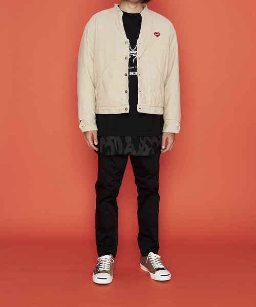 CORDUROY JACKET / ナンバーナイン ハート刺繍 カットオフカラー