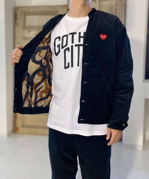 CORDUROY JACKET / ナンバーナイン ハート刺繍 カットオフカラー