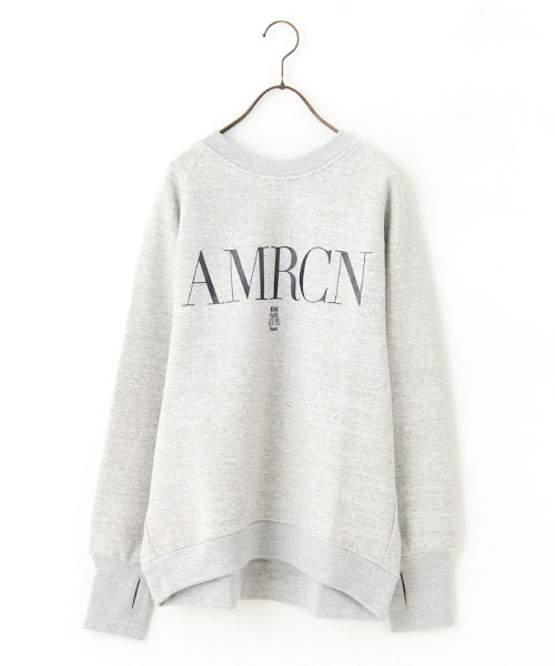 Americana/アメリカーナ] バックジップ ロゴプリントスウェット