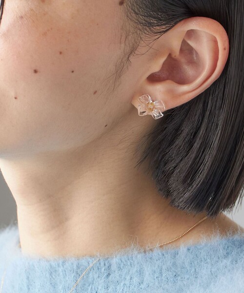 セール】【SHIPS別注】HARIO:リボン ピアス（ピアス（両耳用