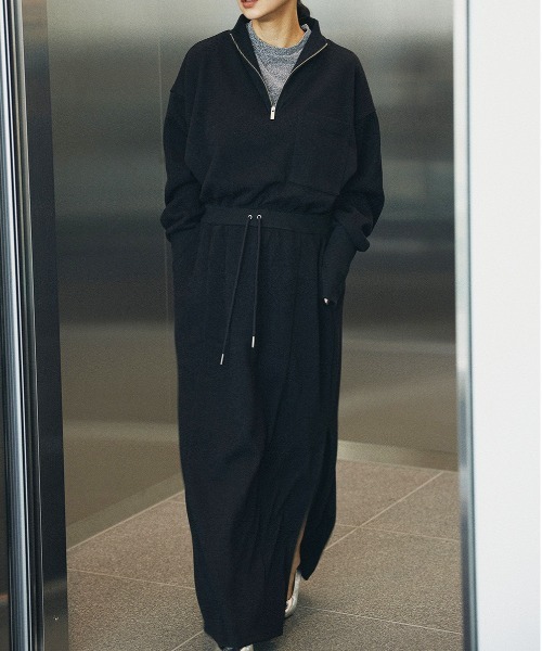 Ameri（アメリ）の「UND HALF ZIP SWEAT DRESS（ワンピース）」 - WEAR