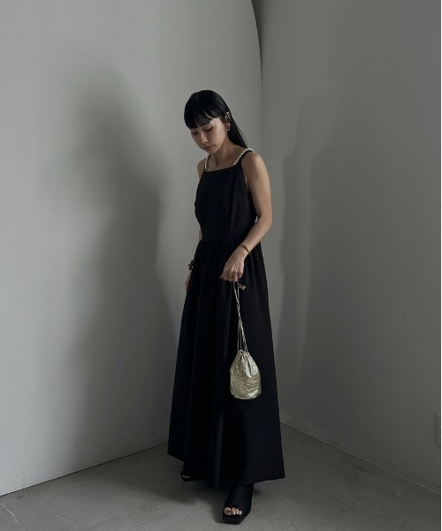 Ameri（アメリ）の「MEDI PEARL STRAP DRESS（ドレス）」 - WEAR