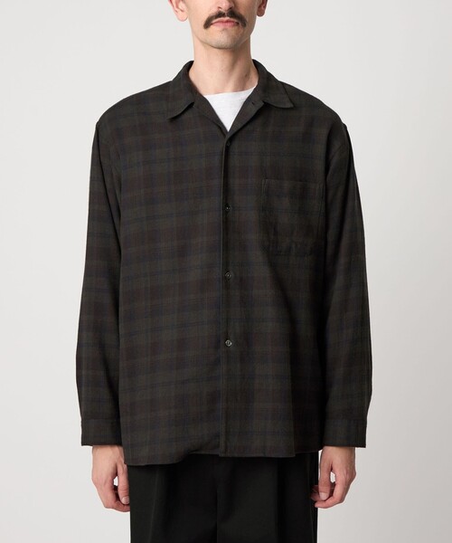 セール】＜Steven Alan＞ ネル マドラスチェック オープンカラー