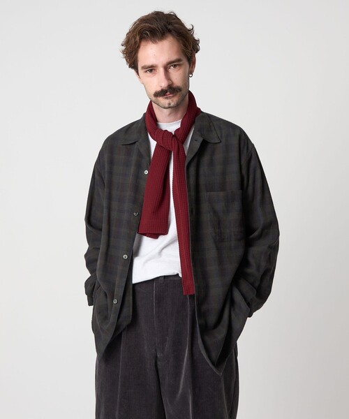 セール】＜Steven Alan＞ ネル マドラスチェック オープンカラー