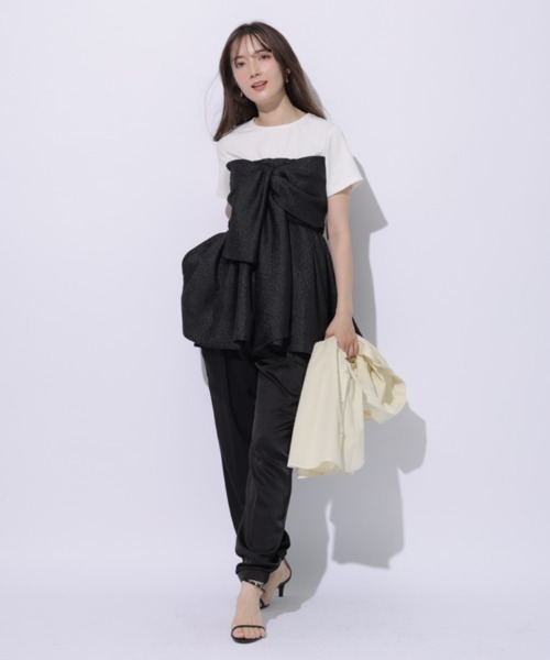 apuweiser riche リラクシーサテンワークパンツ