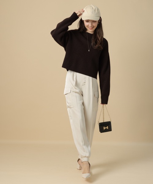 apuweiser riche リラクシーサテンワークパンツ