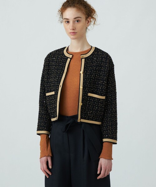 BALLSEY（ボールジィ）の「ニットコンビツイード クルーネック