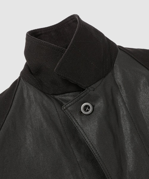 セール】COTTON OX COATING × LEATHER COAT（チェスターコート