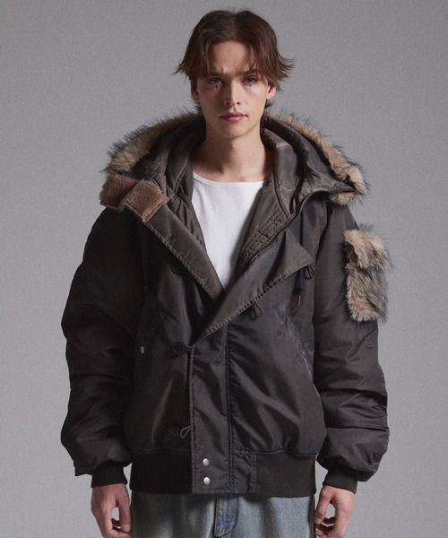 HELMUT LANG MA-1 N-2B ペンキ ペイント ファージャケット 2026年最新