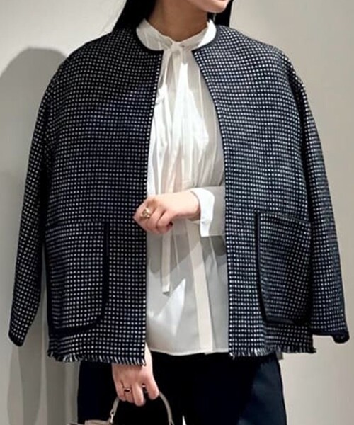 BALLSEY（ボールジィ）の「ワッフルツイード ノーカラージャケット