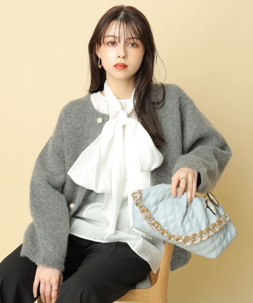 Rirandture（リランドチュール）の「パール釦コクーンニットジャケット