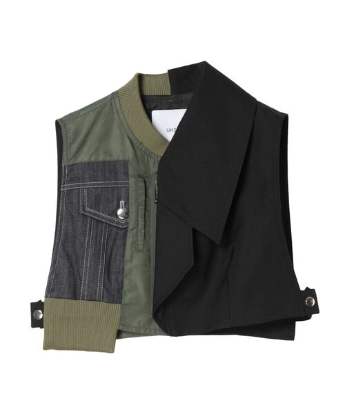 UN3D.（アンスリード）の「ファブリックミックスベスト（ベスト）」 - WEAR