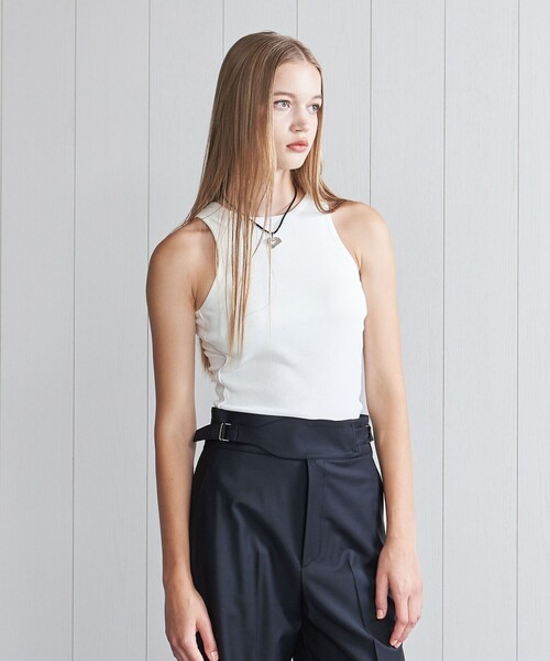 H＞リブアメリカンスリーブタンクトップ（タンクトップ）｜H