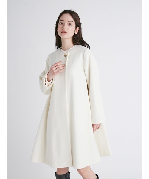 CELFORD（セルフォード）の「ノーカラーAラインコート（ノーカラー