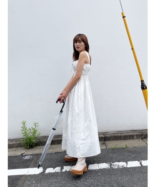 MOUSSY（マウジー）の「COTTON GATHER CAMI ドレス（ワンピース）」 - WEAR