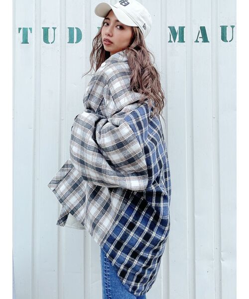 GYDA（ジェイダ）の「中綿キルティングチェック ジャケット（その他