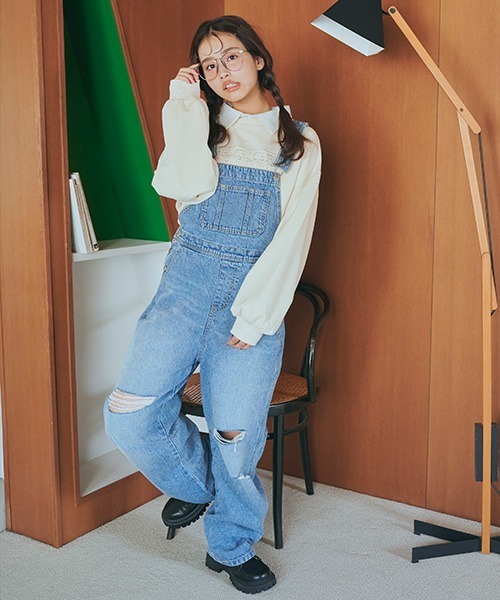 セール】【GOODPRICE】デニムオーバーオール（サロペット