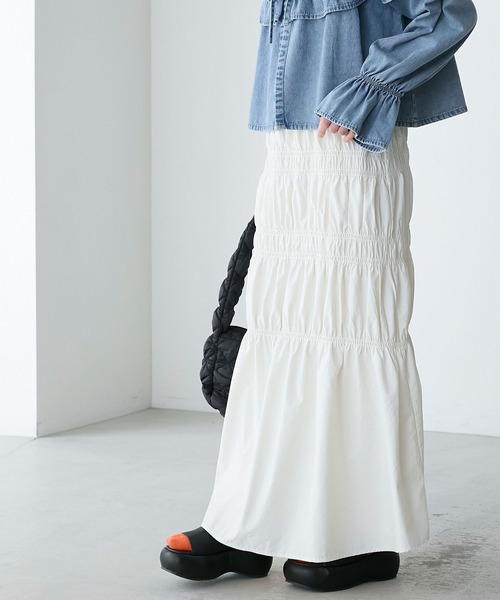 forksy.】タフタシャーリングスカート forksy.│MONO-MART [モノマート