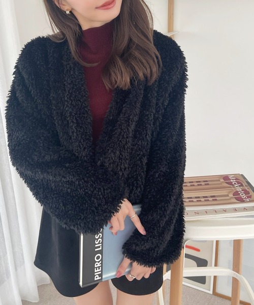 セール】プードルボアノーカラーブルゾン（その他アウター）｜Ada