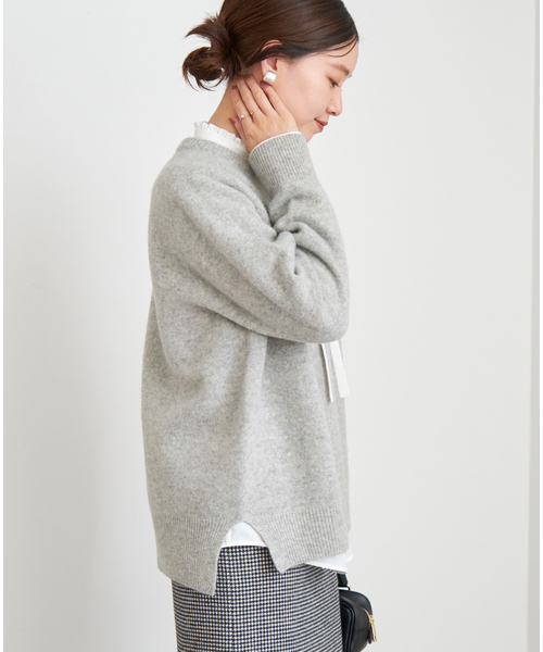 IENA（イエナ）の「《追加》POOGINOOK WOOL クルーネックラグランプル