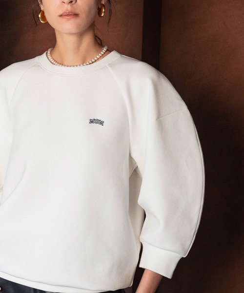 OMMO ホワイト ラグランスリーブ スウェット セール】【2026SS】ロゴ