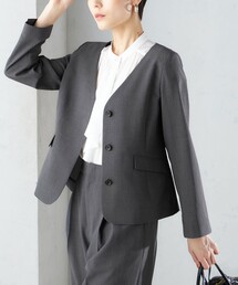 SHIPS｜シップスのノーカラージャケット（グレー/灰色系）通販 - ZOZOTOWN