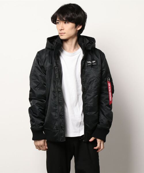 ALPHA INDUSTRIES／アルファインダストリーズ】フードリブジャケット