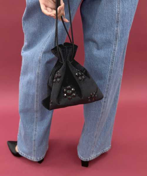 EDIT. FOR LULU（エディットフォールル）の「ベロア巾着（ハンドバッグ