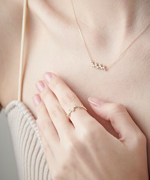 さ*ー様 K10YG ete フォーチュン レインボー クラウン リング 9号 ete