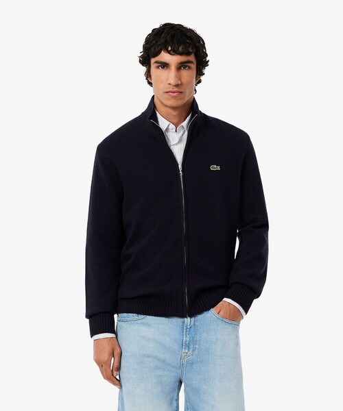 LACOSTE（ラコステ）の「ハイネックフルジップ ウールニットセーター